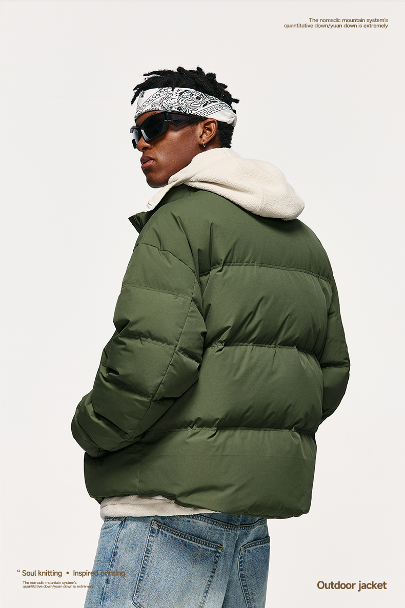 &INFL Windproof Cropped Duck Down Puffer Jacket [Unisex]