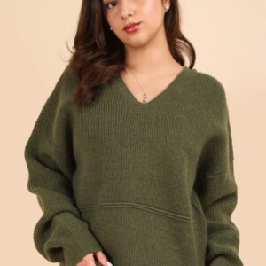 Maxct &VERY J Seam Detail Drop Shoulder Hooded Sweater