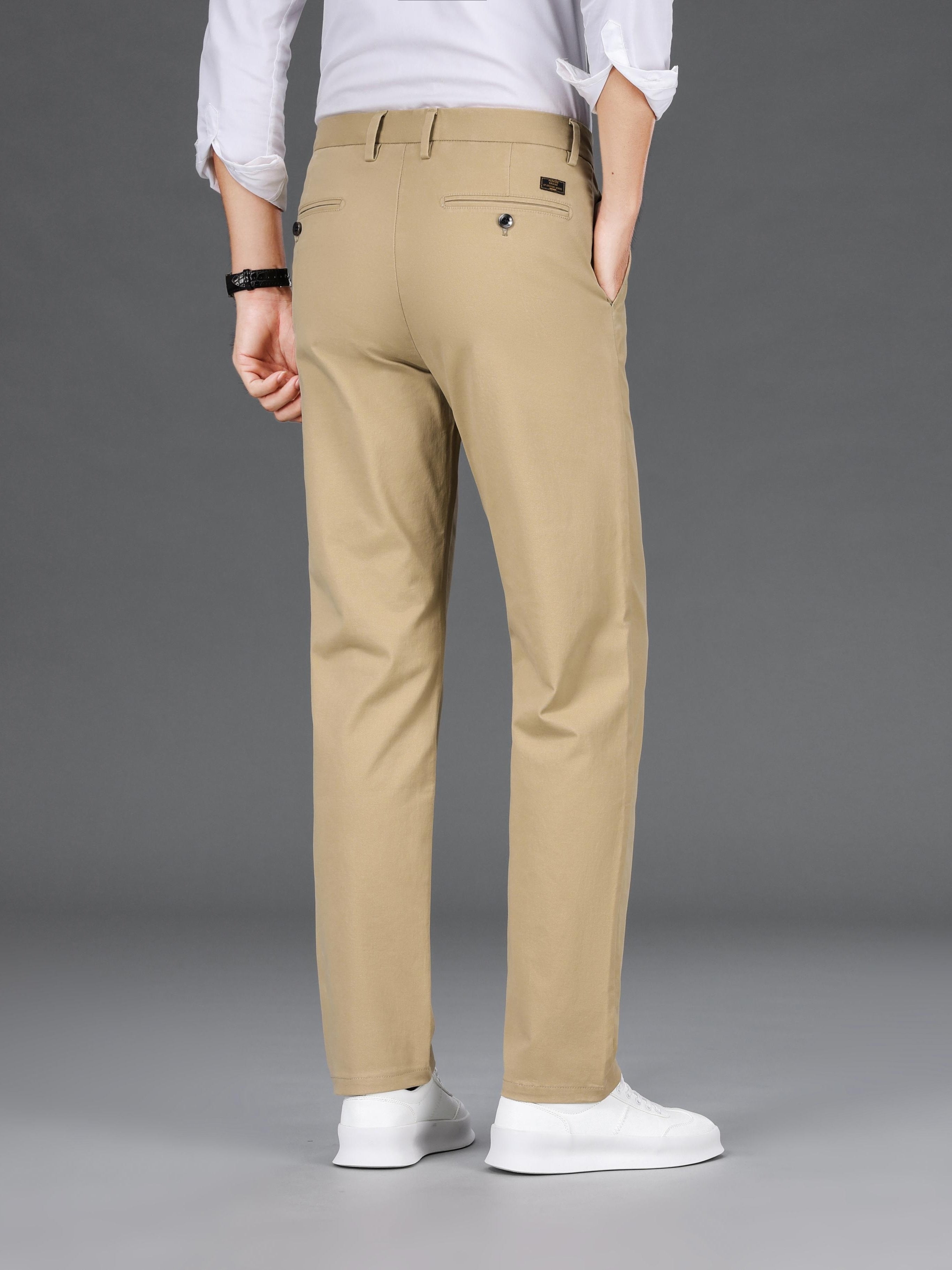 Maxct Men's Casual Pants For Fall Winter Business, Classic Design Stretch Dress Pants