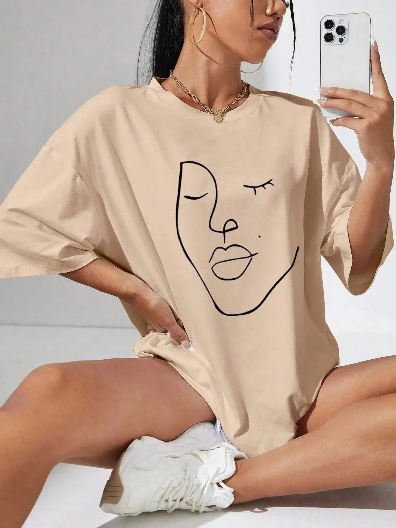 Maxct &Abstract Woman Face Tee