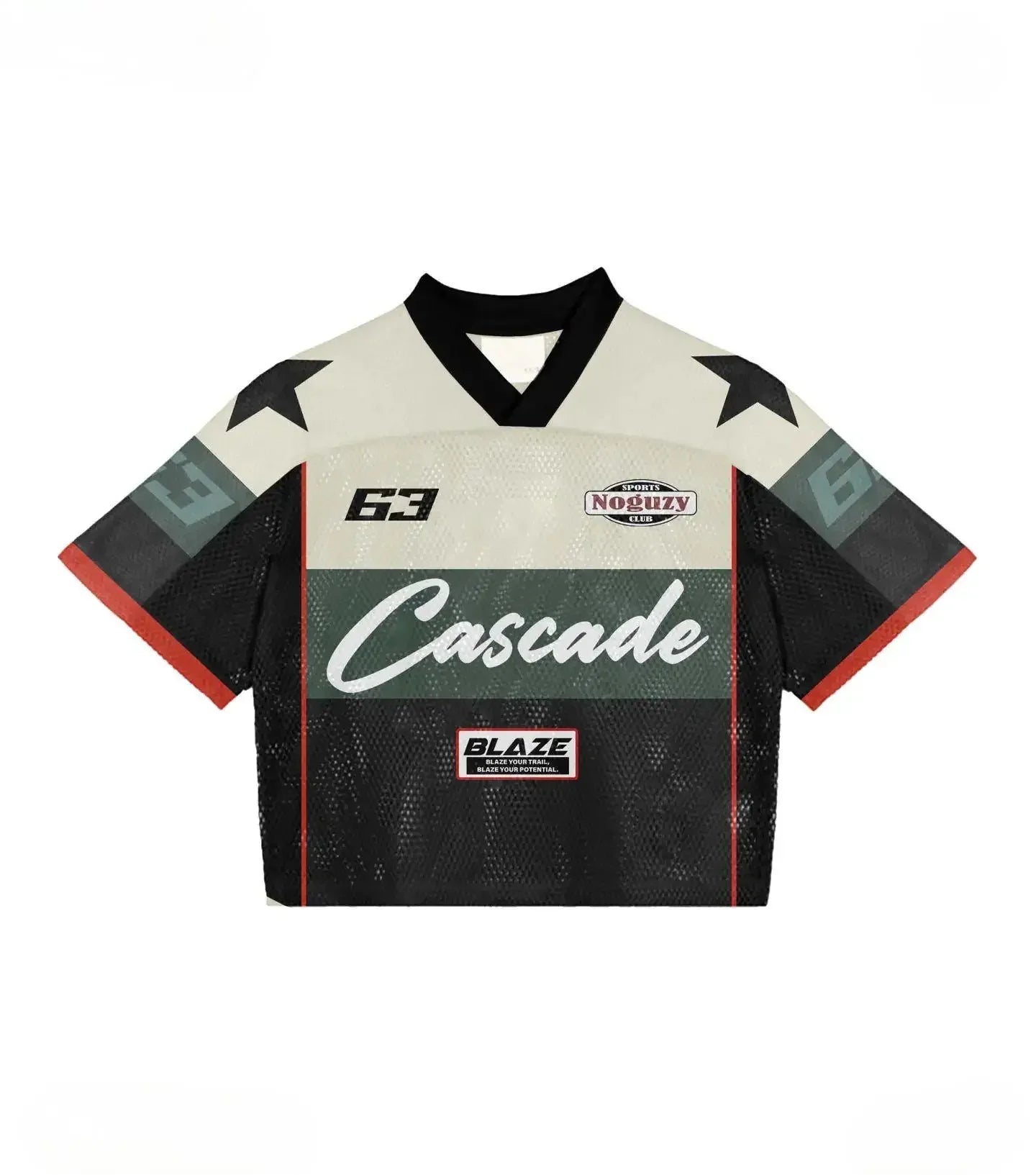 Maxct 90s Streetwear Summer Trendy Street Retro Hip-hop Jersey Football Clothes Couple Short-sleeved T-shirt Y2K Trend Splicing Number 33 Tops 1017 - Image 7