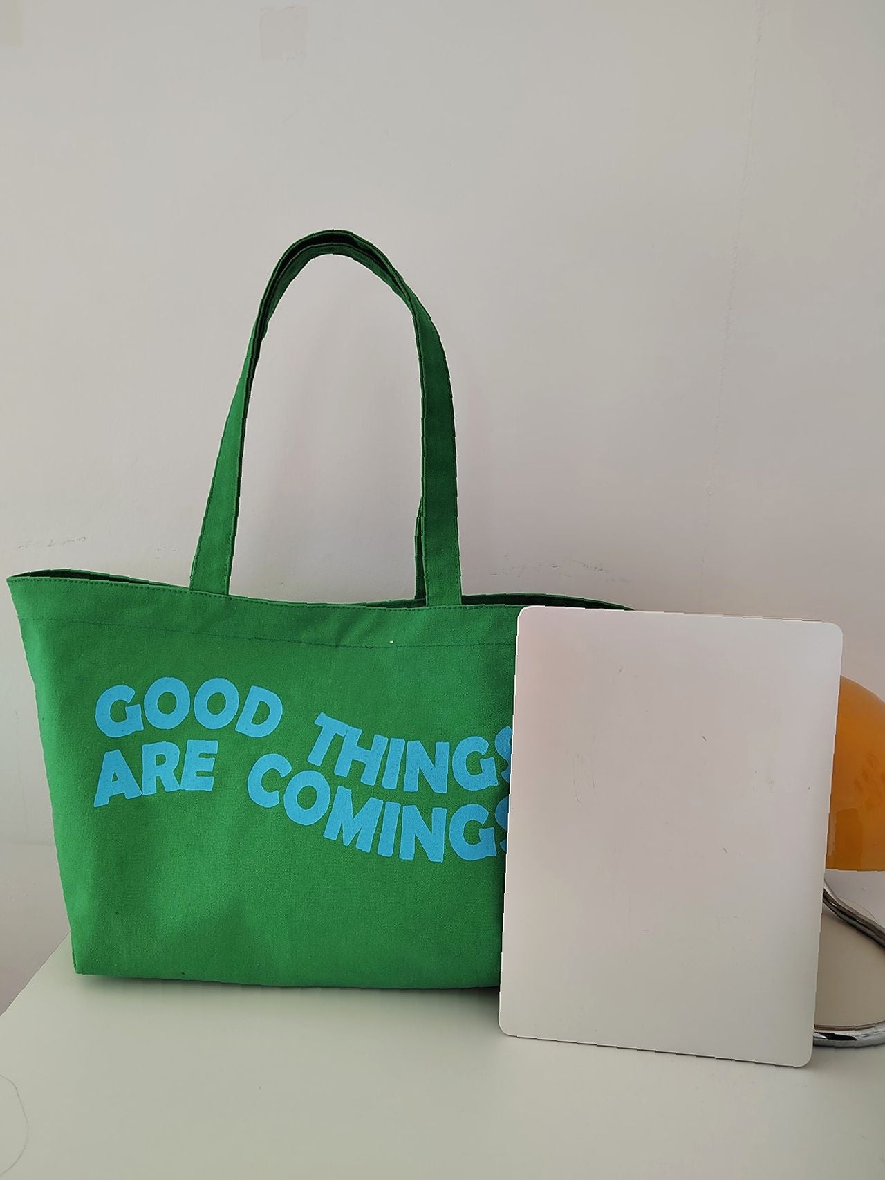 Maxct - Slogan Graphic Large Capacity Shopper Bag  - Women Tote Bags