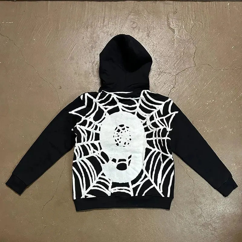 Maxct Y2K Women's Men's Hoodies Clothing Long Sleeve Pullover Zip Sweatshirt Streewear Oversize Halloween tops Hooded Shirt punk kpop