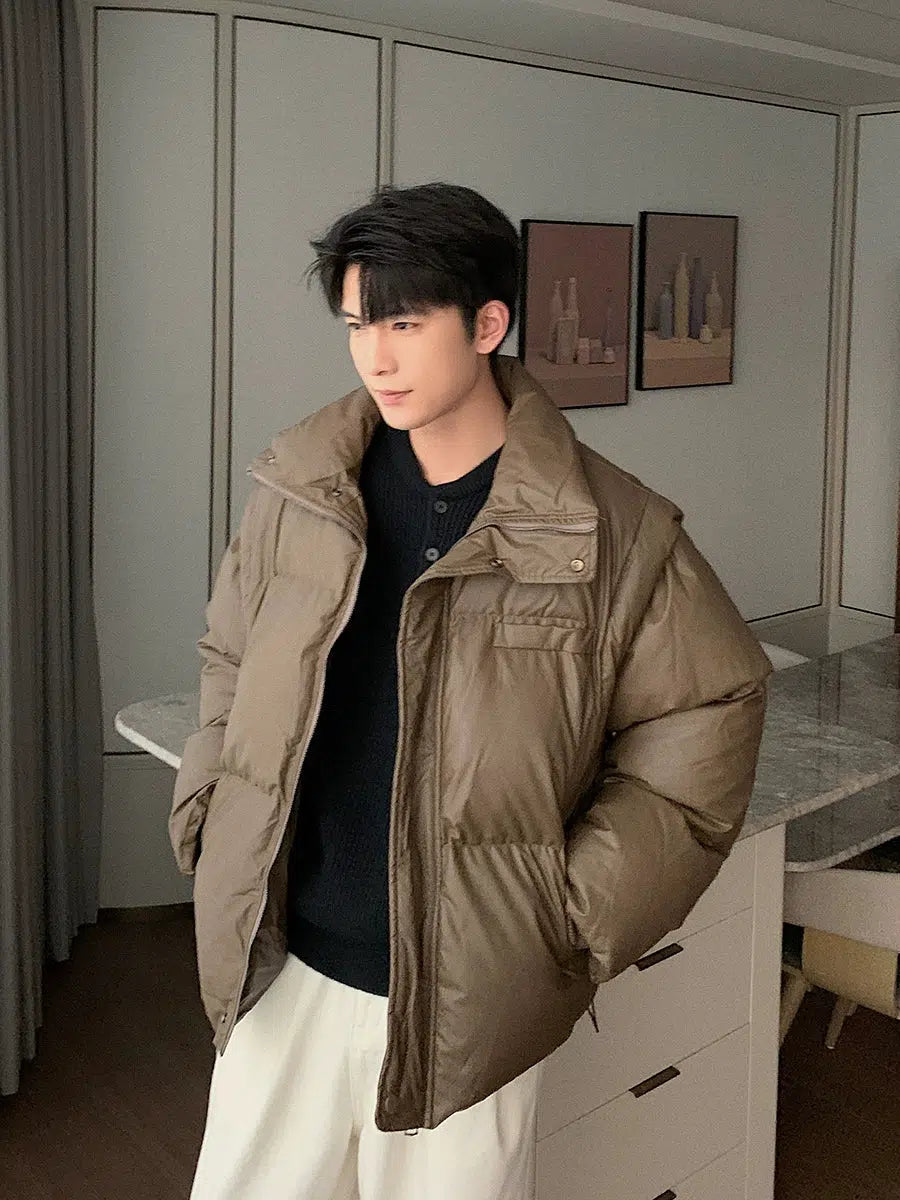 Maxct Removable Sleeves Cotton Padded Coat