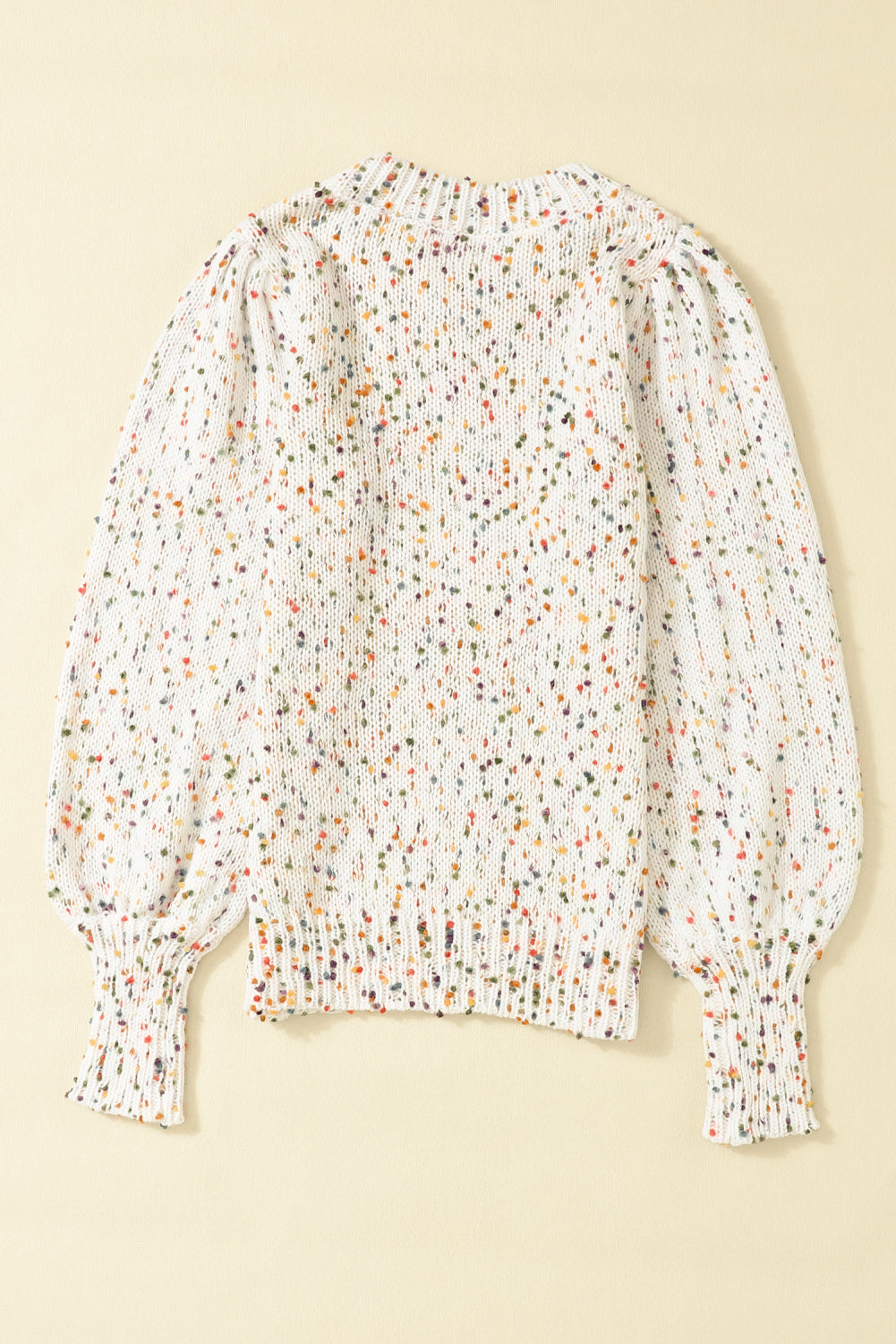 Maxct &Confetti Round Neck Long Sleeve Sweater