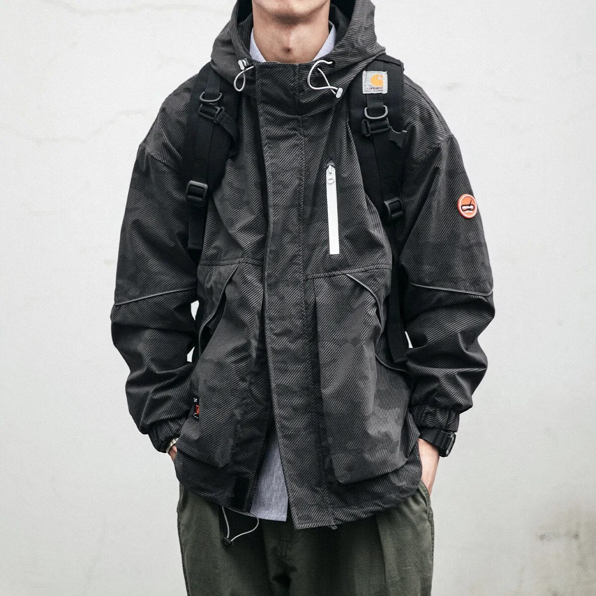 Maxct &Men's HQ Hooded Tactical Light Camo Jacket