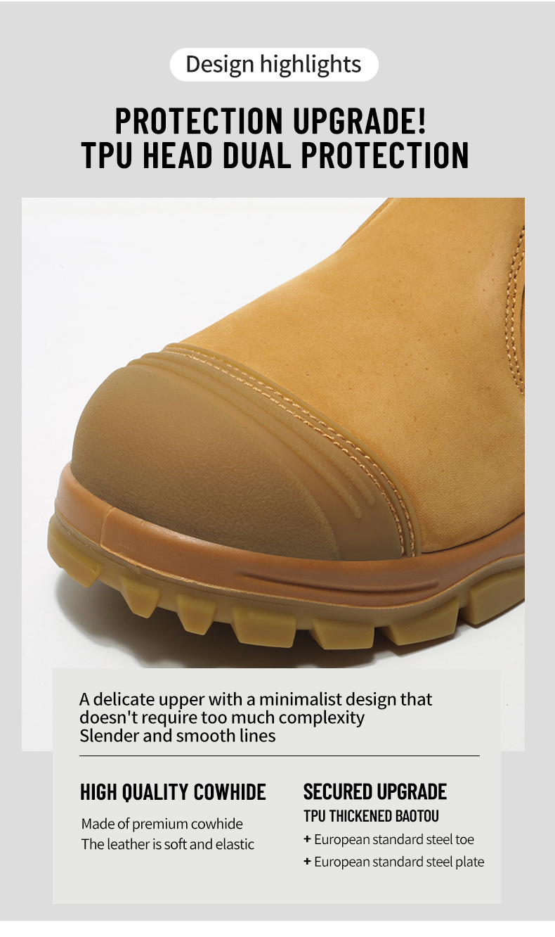Genuine Leather Work Safety Chelsea Boots for Men - true deals club
