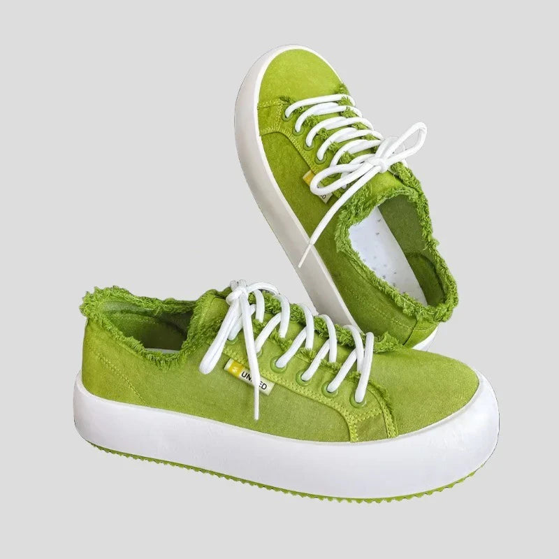 Canvas Men's Casual Lace-Up Platform Sneakers Plimsolls Maxct