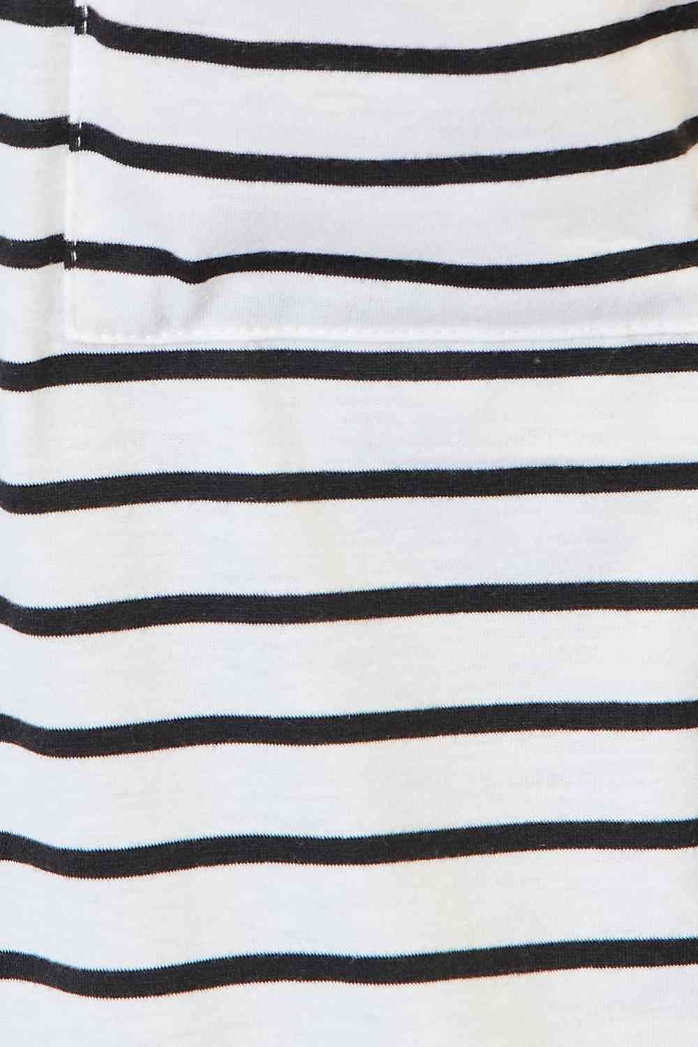 Maxct &Double Take Striped Open Front Longline Cardigan