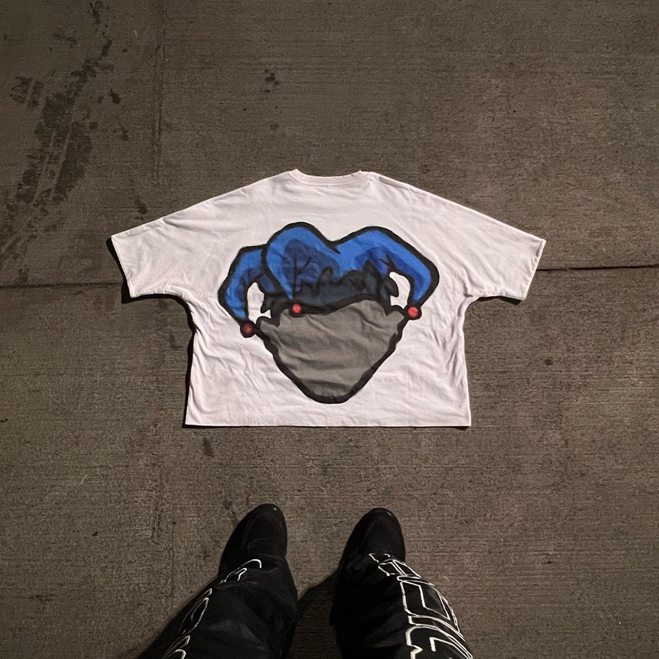 American fashion trend letter print oversized round T-shirt men's street hip-hop casual Harajuku loose short-sleeved top