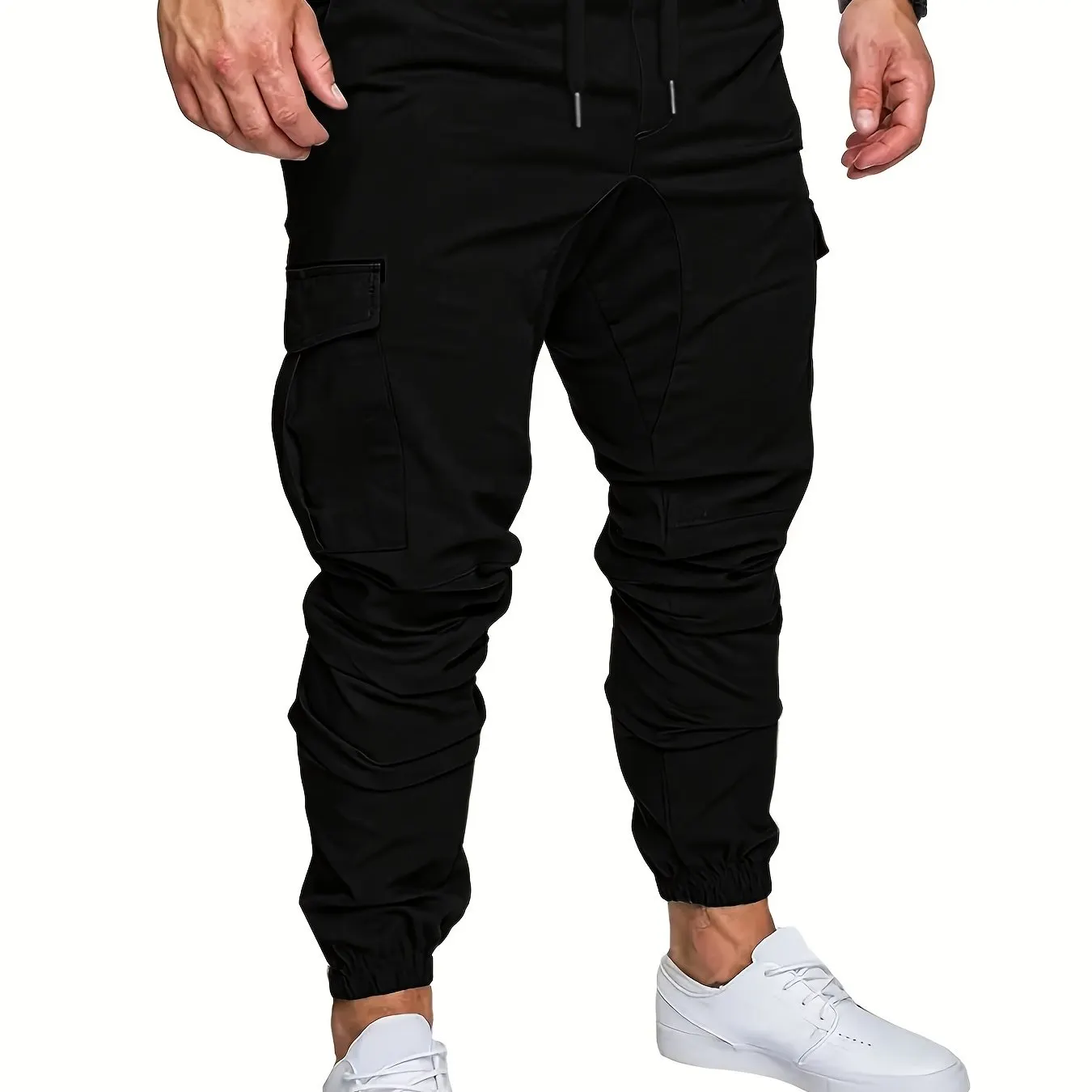 Maxct  Men's Casual Cotton Pockets Drawstring Outdoor Sports Cargo Pants