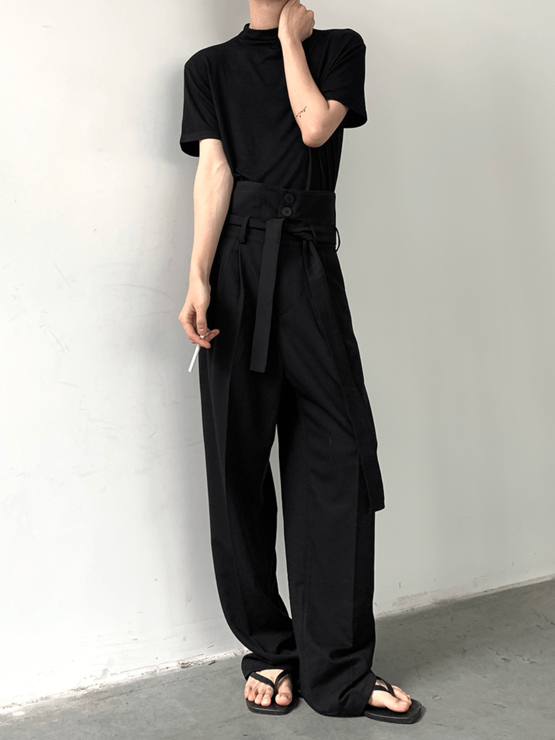 Maxct [COLN] high-waisted straight-leg pants NA321