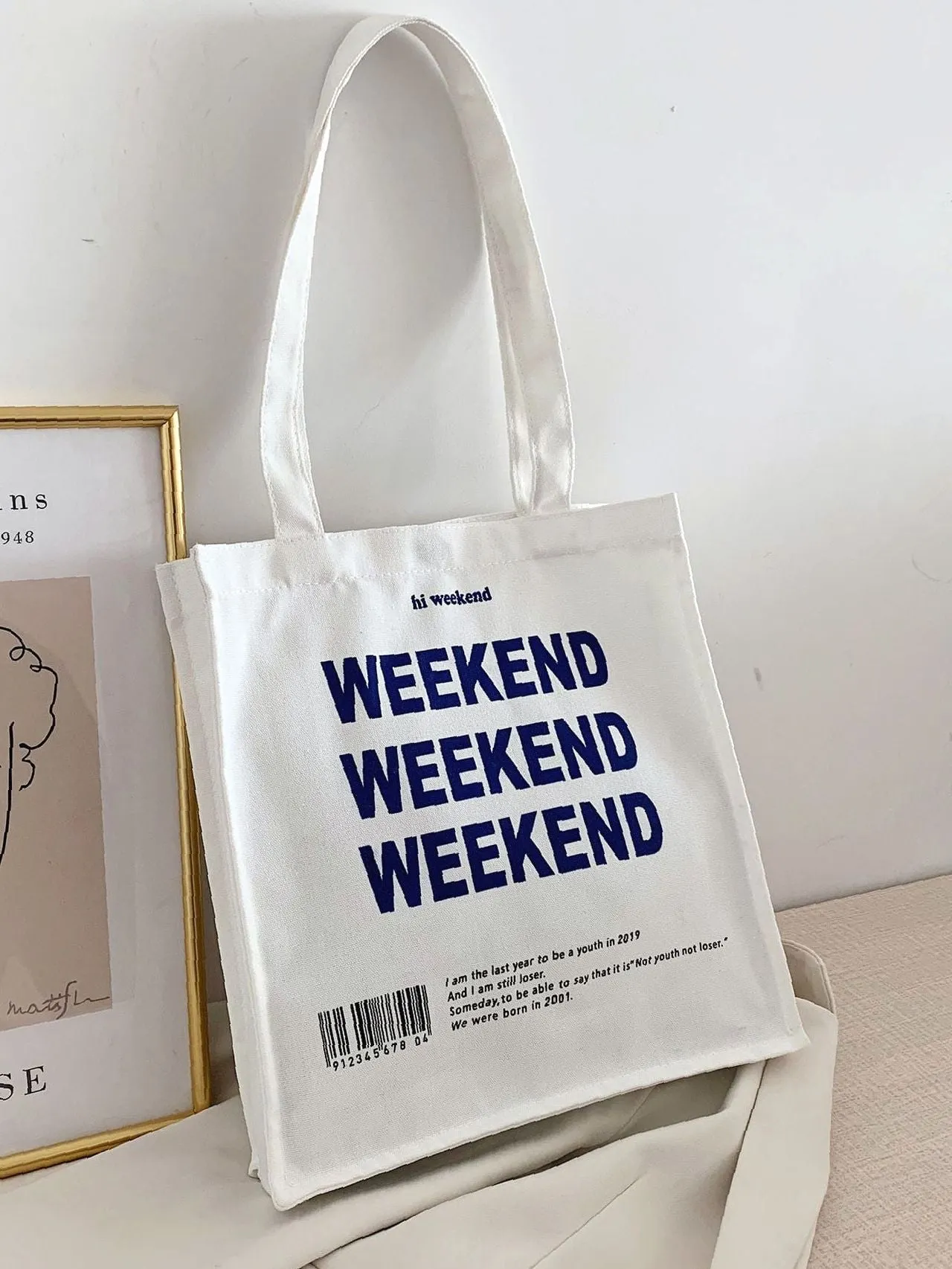 Maxct - Letter Graphic Tote Bag  - Women Tote Bags