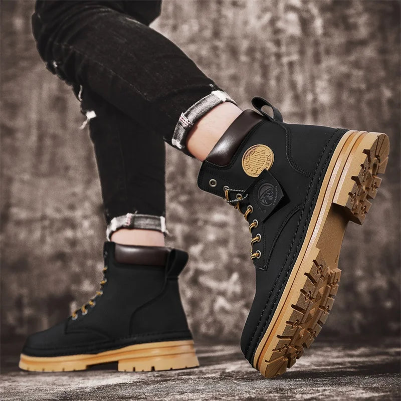 Winter Ready Ankle Martin Boots - Leather Work Shoes Maxct