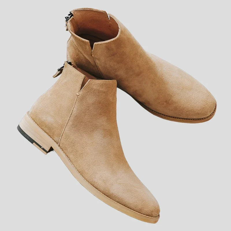 England Zip Ankle Boots Genuine Leather for Men Maxct