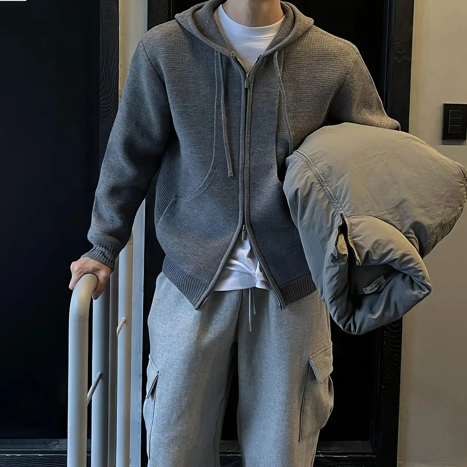Maxct Full Zip Hooded Sweater Jacket