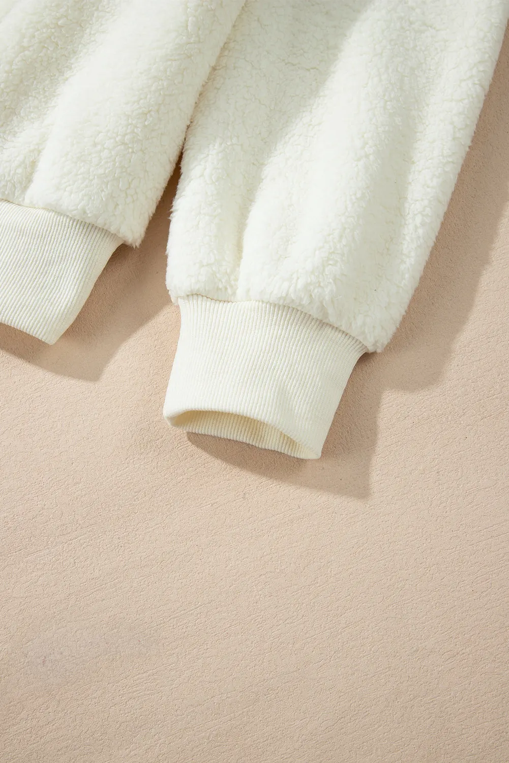 Maxct &HOWDY Patched Round Neck Sherpa Sweatshirt