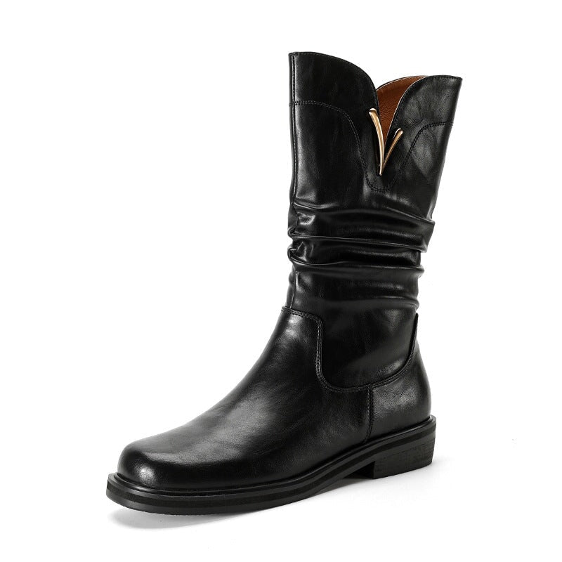 Womens Fold Mid Calf Western Boots Maxct