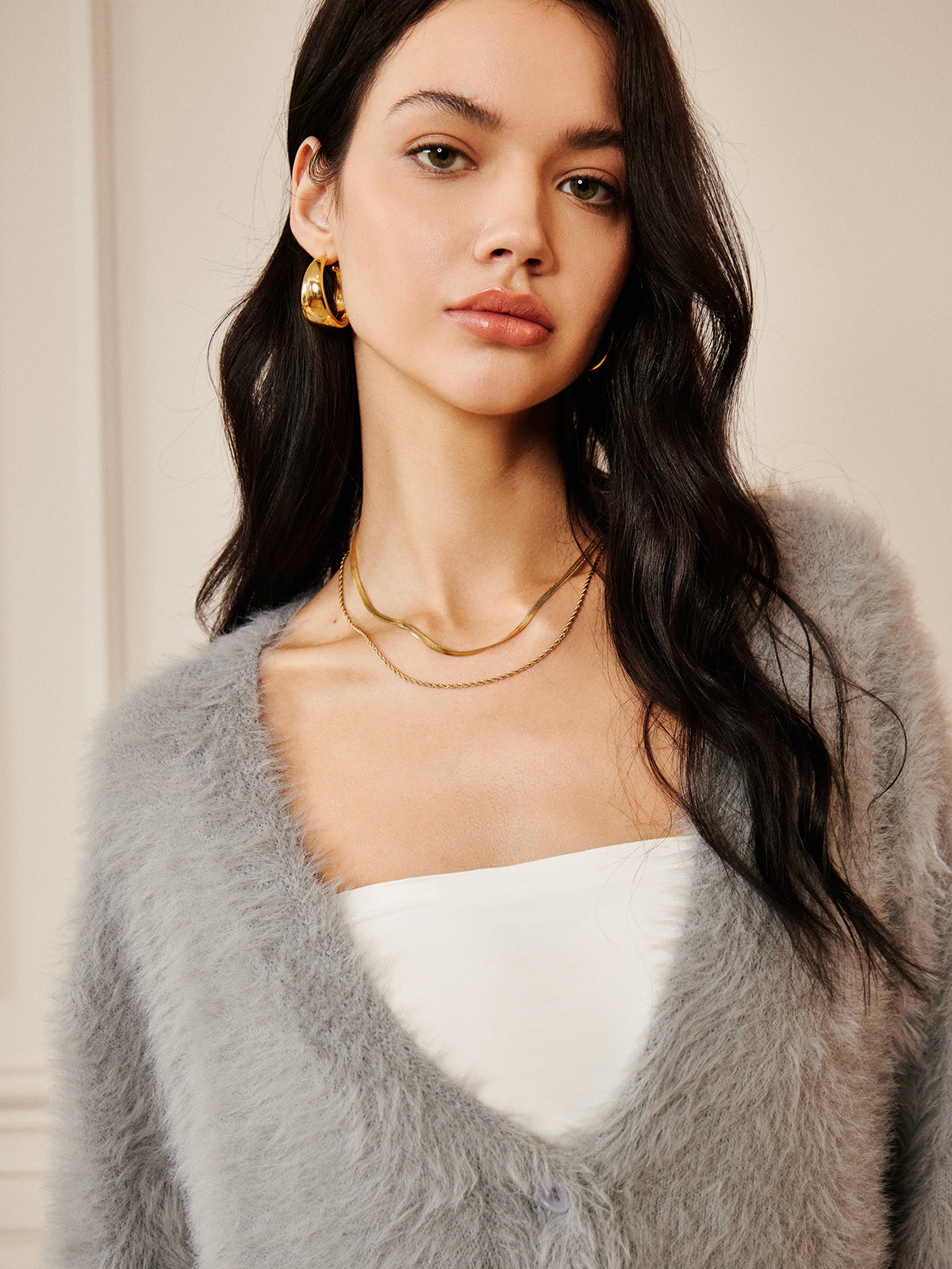 Maxct-Fall Casual Outfits Oversize Furry Cardigan