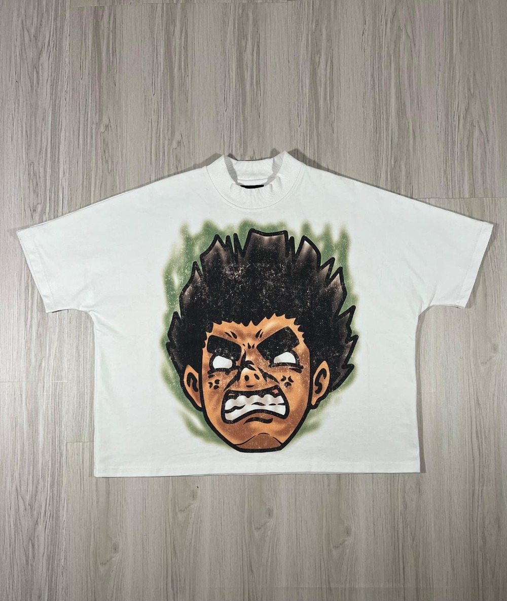 Y2K Fashion Clothes Harajuku Cartoon Character Graphic Printed T Shirt Casual Drop Sleeves Cotton Oversized T Shirt Mens Womens 1017