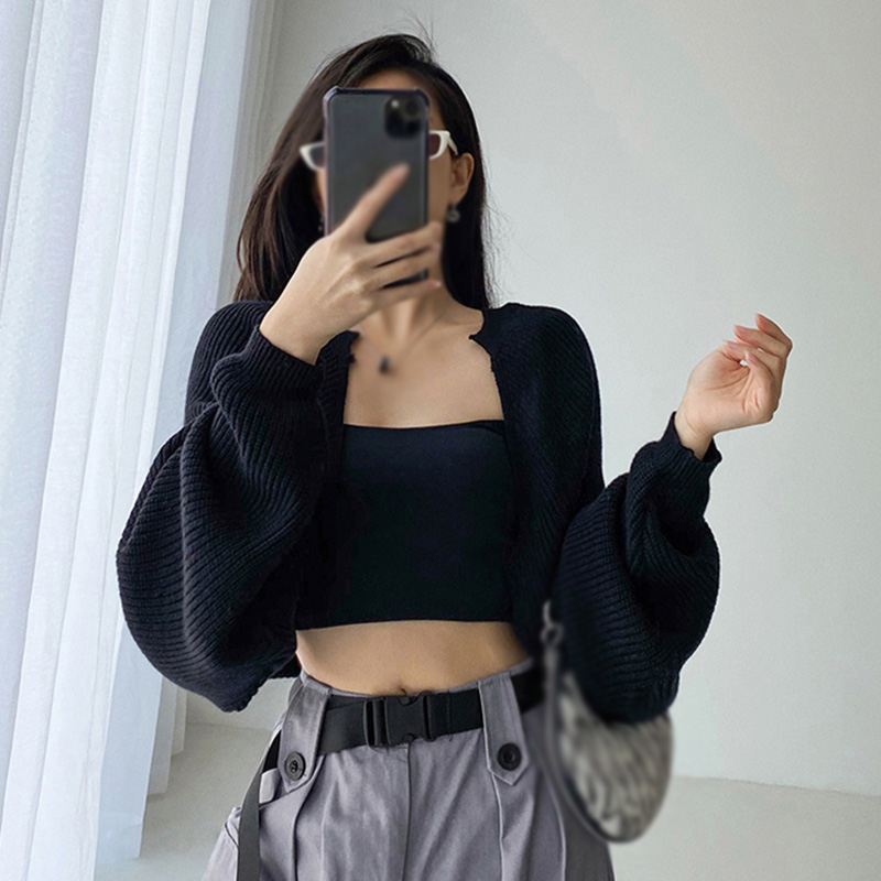 Maxct Autumn New Knitted Short Cardigan sweater Shawl Chic Korean Sle Versitile Fashion Women's Top