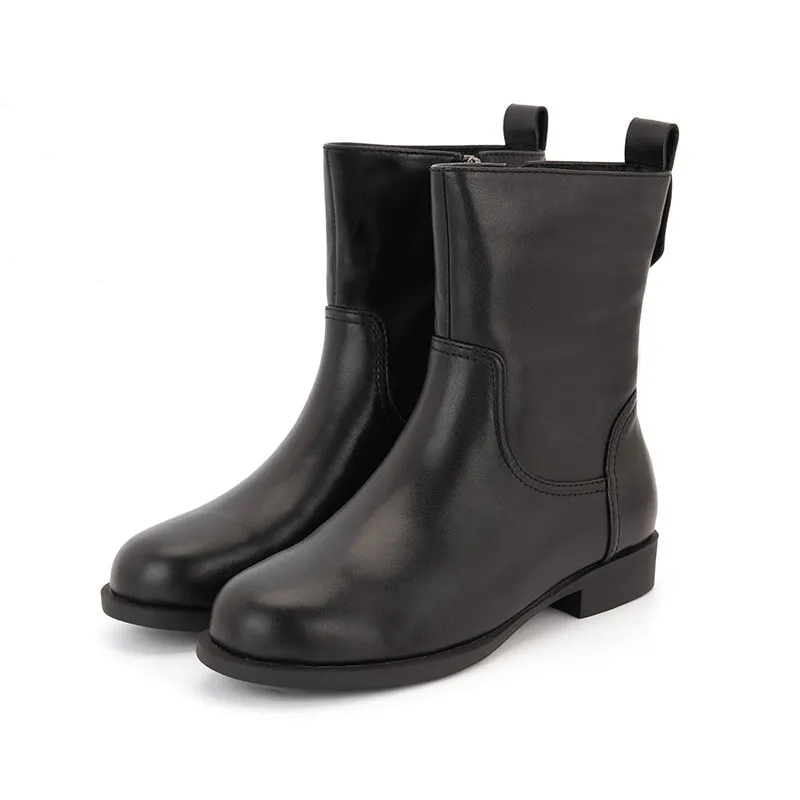 Wide Fit Side Zip Mid Calf Boots For Winter Designer Shoes Maxct