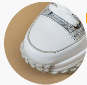 Denim Platform Sneakers with Bling - 6cm Height Women's