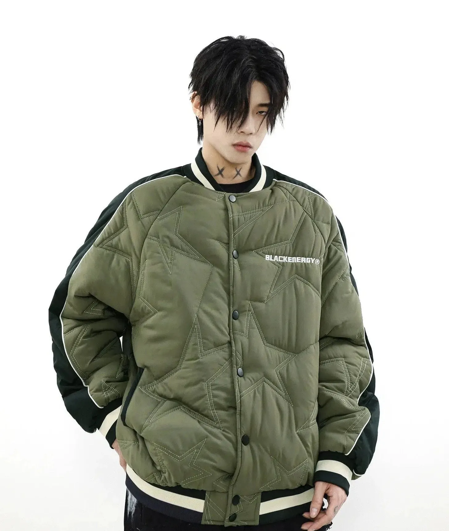 Maxct Army Green Baseball Jacket