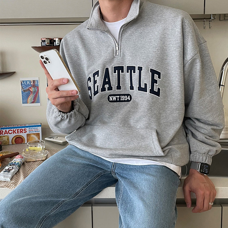 Maxct 4308 HALF ZIP-UP SEATTLE TURTLENECK SWEATER