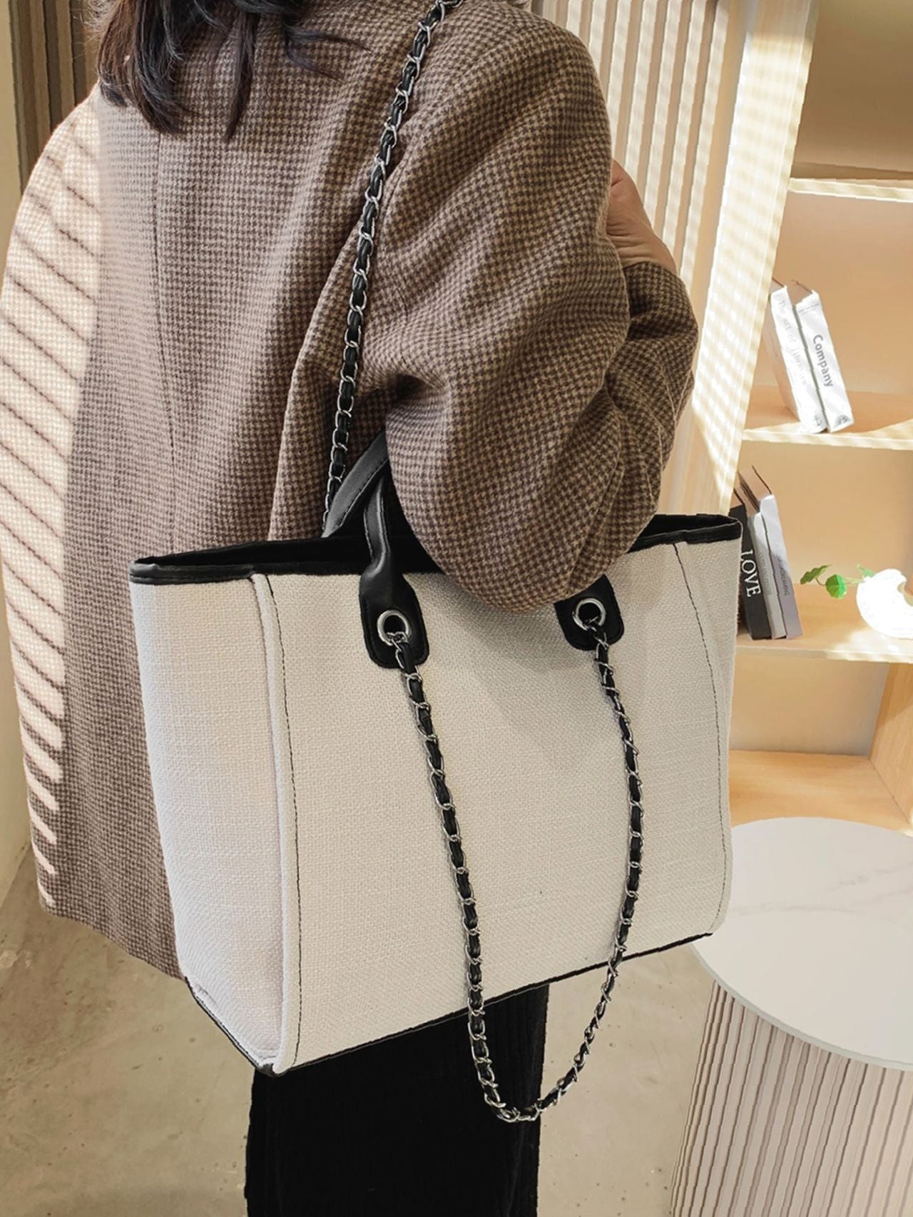 Maxct - Minimalist Chain Top Handle Bag  - Women Tote Bags