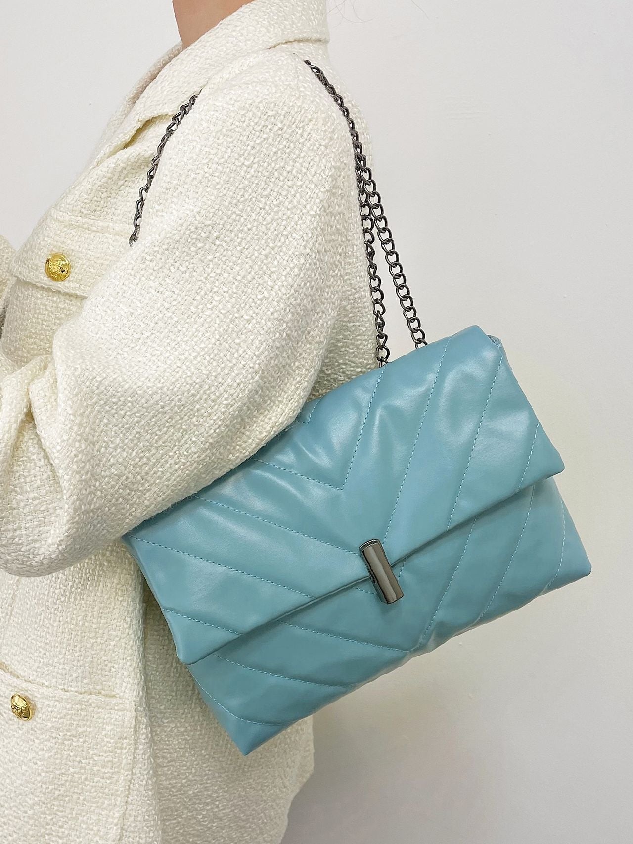 Maxct - Chevron Chain Tote Bag  - Women Tote Bags