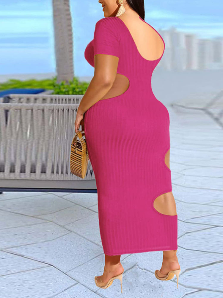 Cut Out Bodycon Midi Dress Maxct