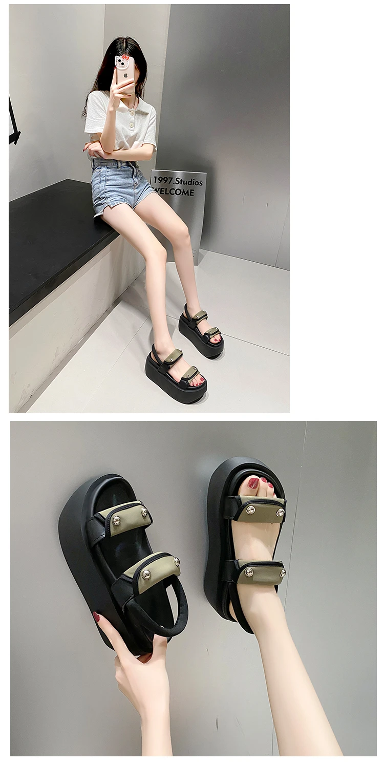Summer Platform Sandals: Flat Chunky Heels. Beach Gladiator Style. 8CM - true deals club