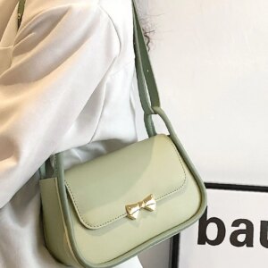 Bag For Love - Bow Decor Flap Saddle Bag - Women Maxct Bags