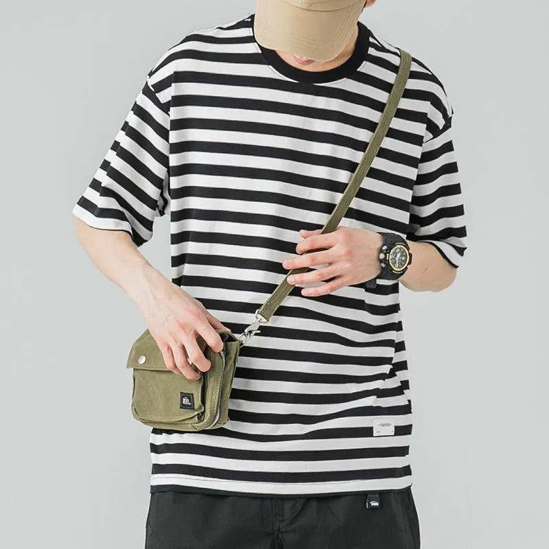 Maxct Matching Outfit (Striped T-Shirt and Elastic Shorts)