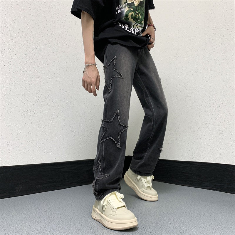 TIA Retro Star Patch Jeans Maxct