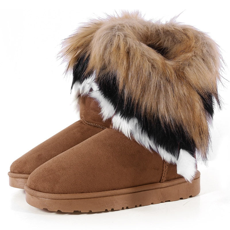 Suede Faux Fur Snow Boots Maxct