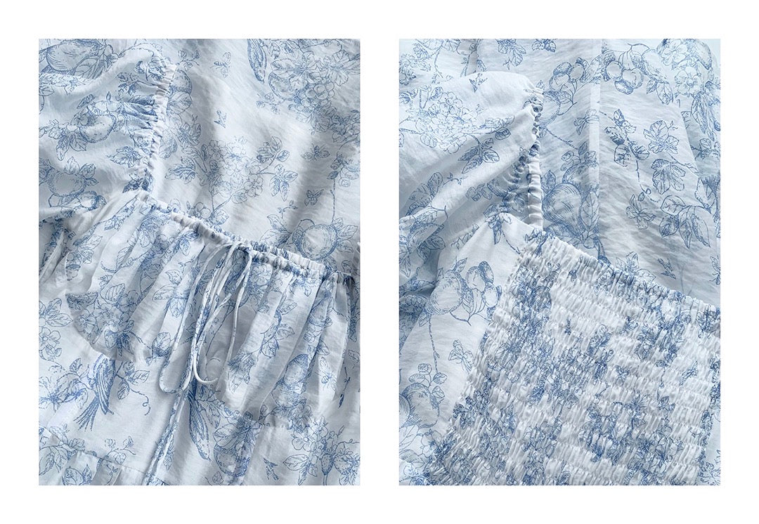 Porcelain Sketch Midi Dress Maxct
