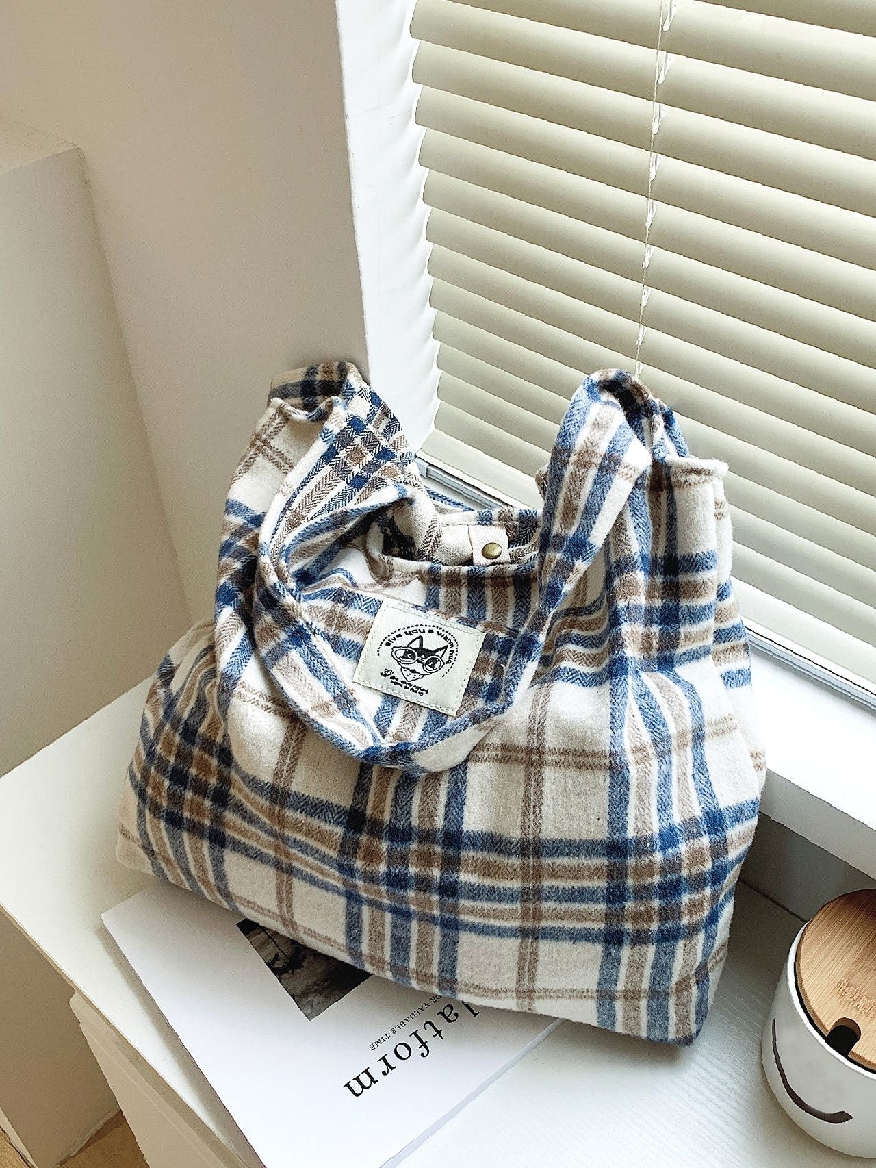Maxct - Plaid Tote Bag  - Women Tote Bags