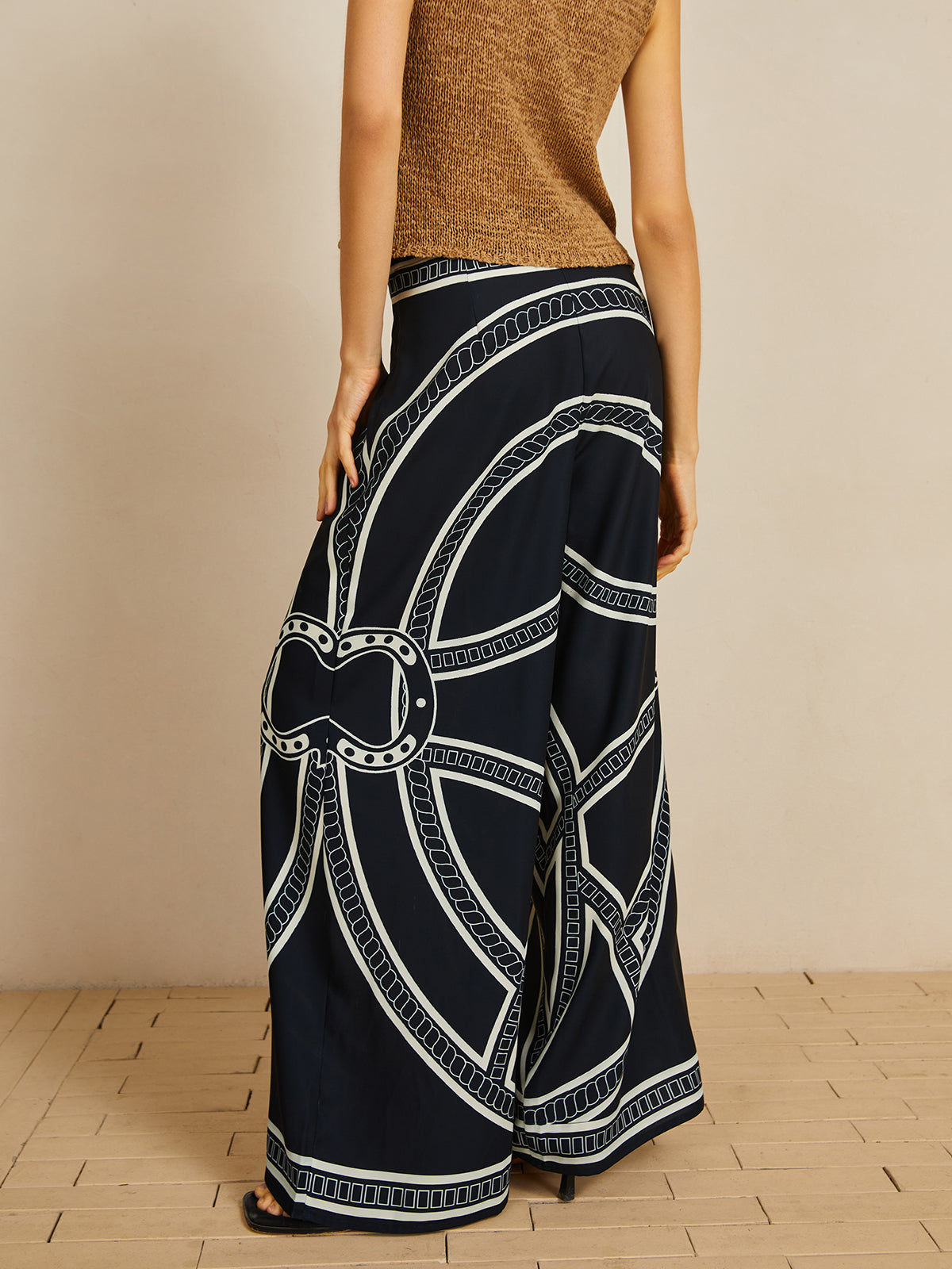 Maxct Print Wide Leg Pants