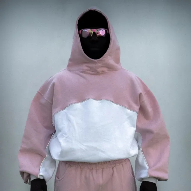 Y2k Winter Long Sleeved Hooded Sweatshirt With Color Blocking Patchwork Oversized Sweatshirt Streetwear Hip-Hop Rap Punk Outfit