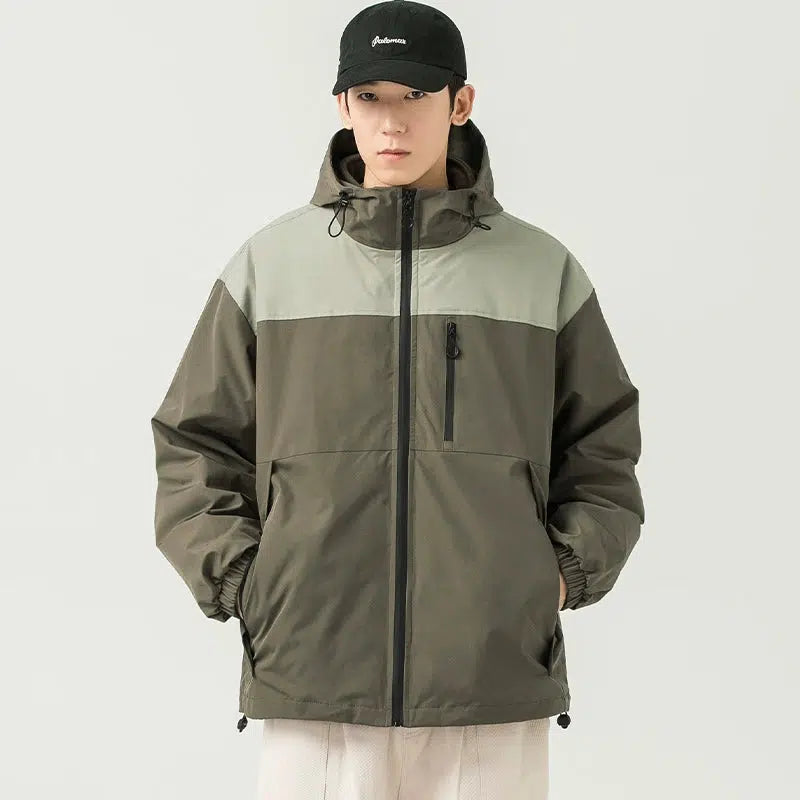 Maxct Two Piece Set Outdoor Fleece Hooded Jacket