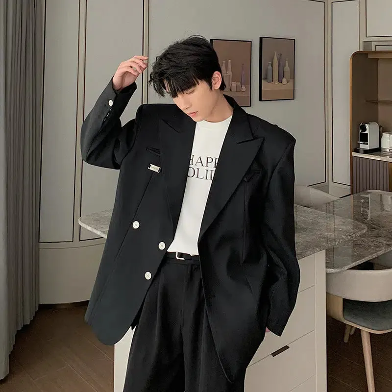 Maxct Lapel Collar Single Suit Jacket