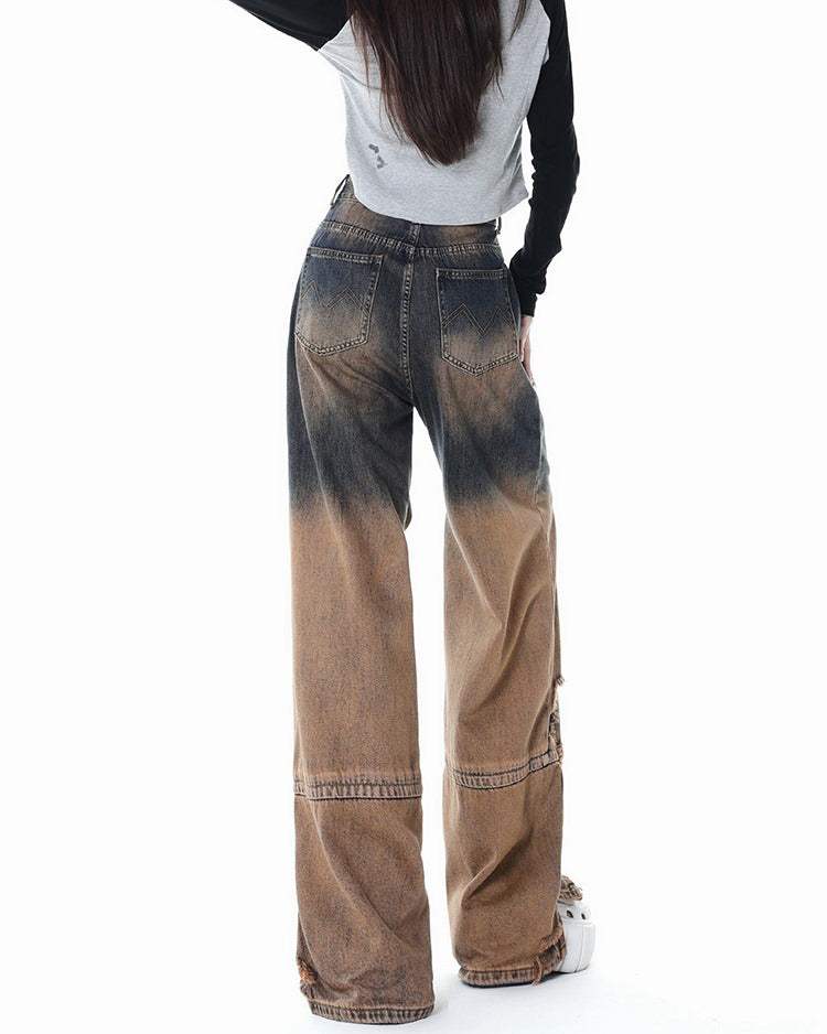One Way Ticket Brown Aesthetic Jeans Maxct