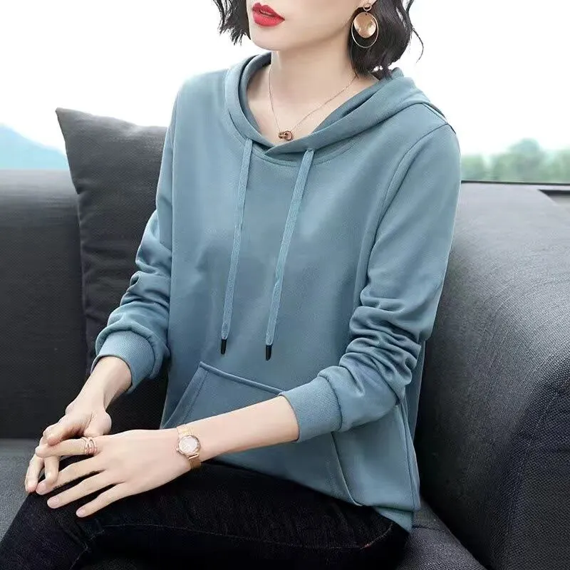 Maxct Women Cotton Hoodies Autumn Comfy Autumn Hooded Sweatshirt Women Hip Hop Hoodie Classic Hoody Pullover Tops Clothes 589