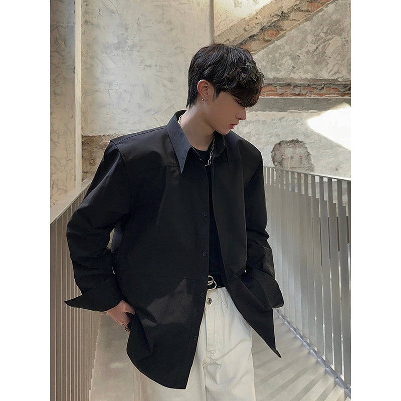 JM Plain Padded Shoulders Shirt Maxct