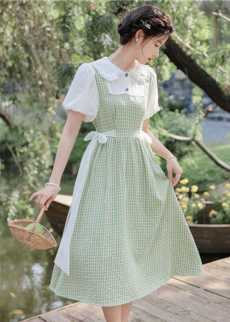 Gingham Picnic Twofer Dress Maxct