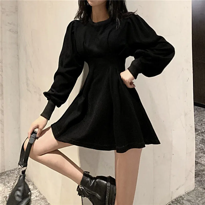 Long Sleeve Abdomen Casual Dress Maxct