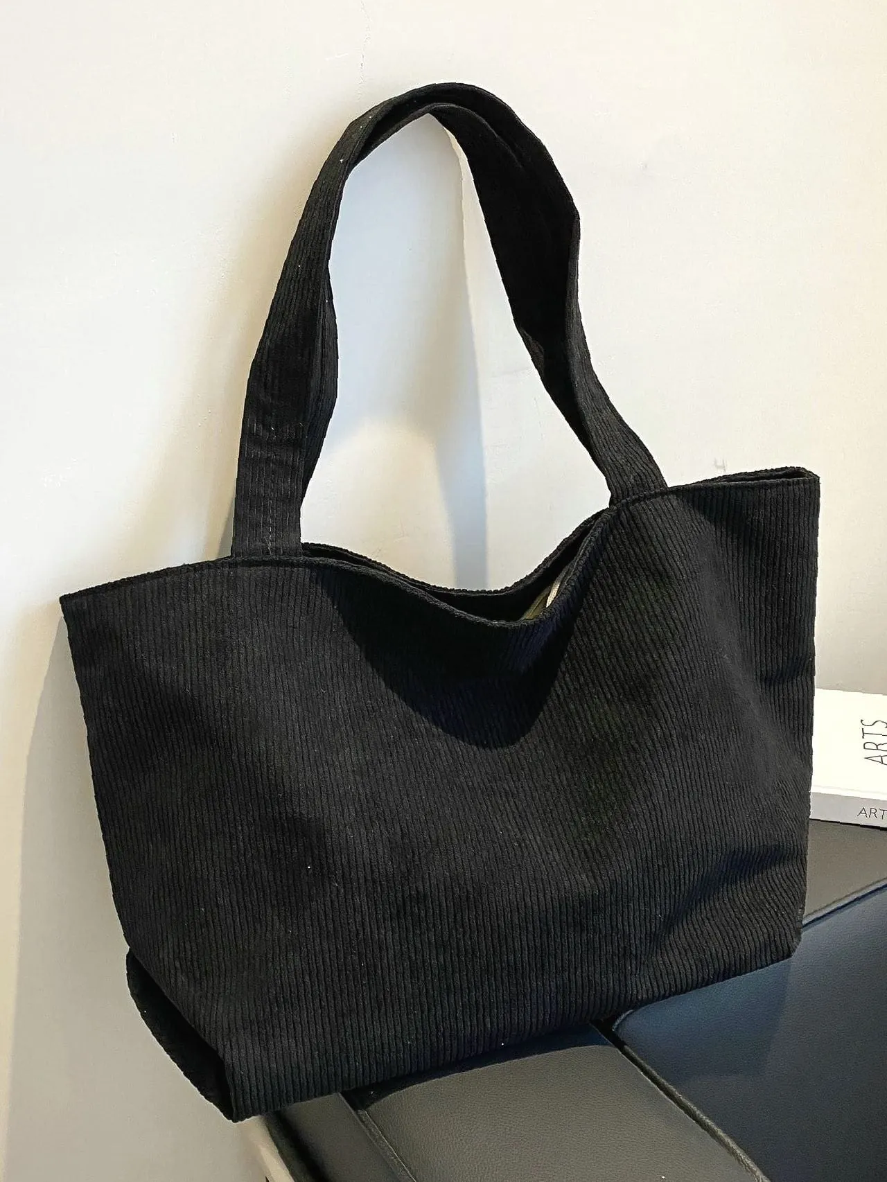 Maxct - Large Capacity Corduroy Shoulder Tote Bag  - Women Tote Bags