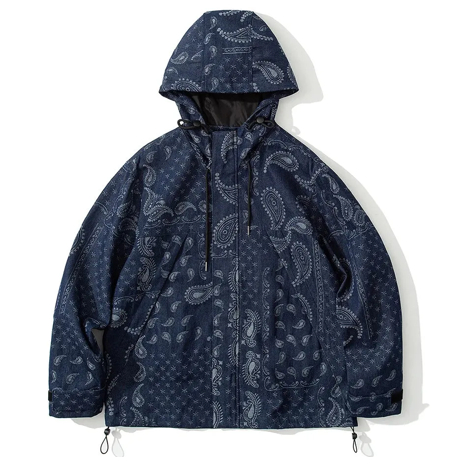 Maxct &Paisley Hooded Denim Jacket